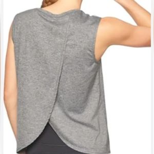 Athleta Tulip Back Sun Lover gray sleeveless Athletic Top